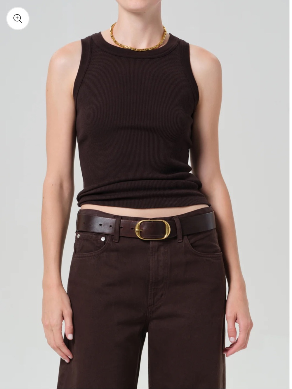 Citizens Of Humanity Isabel Rib Tank
In Chocolate Sz M Worn 1x